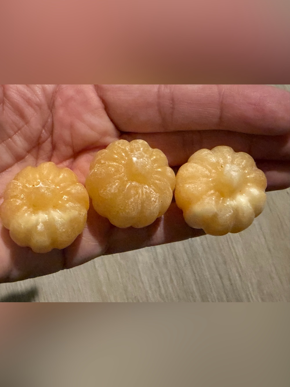 Adorable Yellow Calcite Pumpkins Lot Of 3 Fall Decor